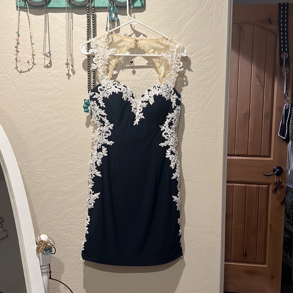 Blue Short Prom Dress